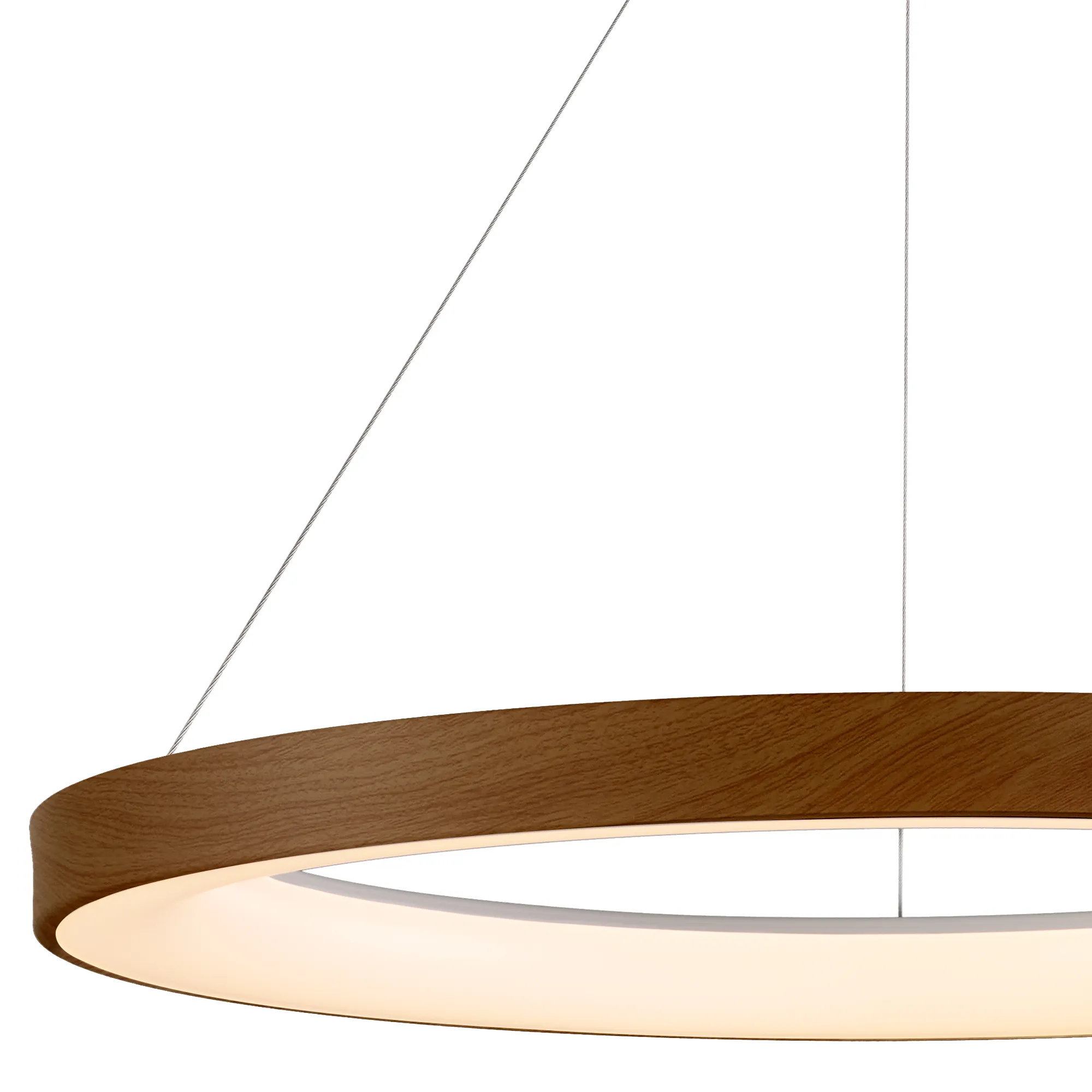Niseko Dimmable Pendant Ring 66W LED With Remote Wood M8015  Mantra Fusion Niseko Wood